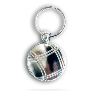 Fournitures de porte-clé métallique MBB Pétanque de 1 face